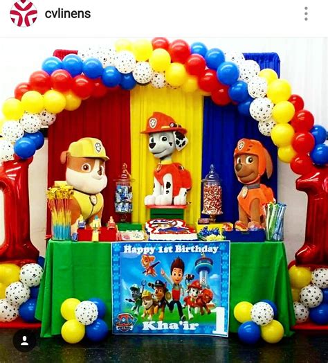 Paw Patrol Birthday Party Dessert Table And Decor Fiesta Tematica Paw