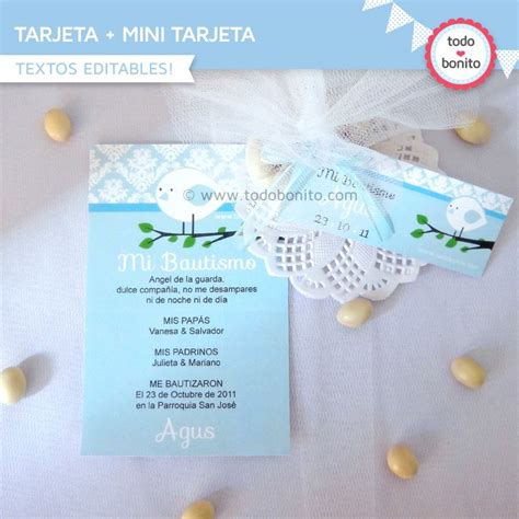 Tarjeta Bautismo Souvenir First Communion Dream Wedding Baby Shower