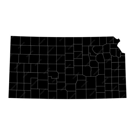 Premium Vector Kansas State Map With Counties Vector Illustration