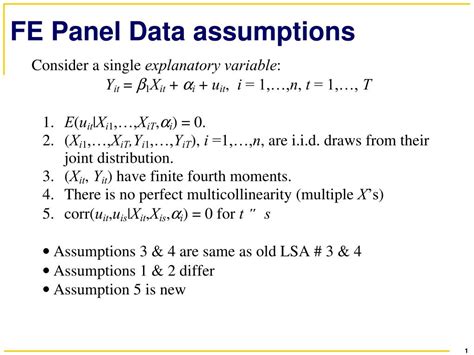 Ppt Fe Panel Data Assumptions Powerpoint Presentation Free Download