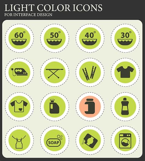 Premium Vector Laundry Icon Set