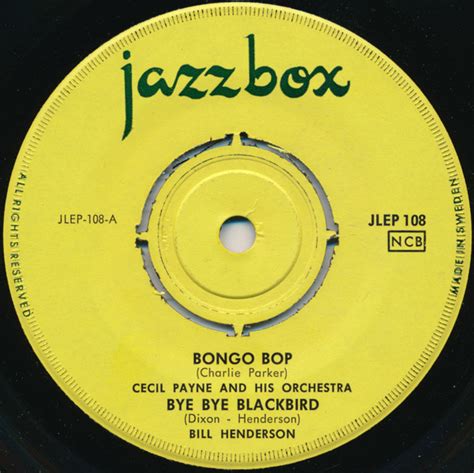 Cecil Payne And His Orchestra Bongo Bop 45lik Plak Ep Deform Müzik