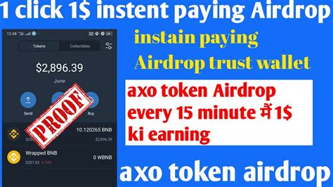 axo token airdrop every 15 minute म 1 ki earning YouTube