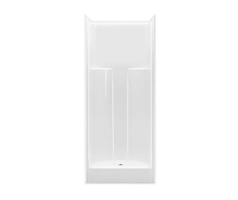 G Sh X Acrylx Alcove One Piece Shower With Center Drain In