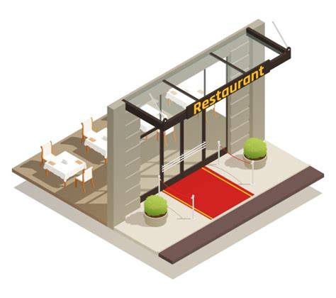 Catering Isometric View Royalty Free Vector Image