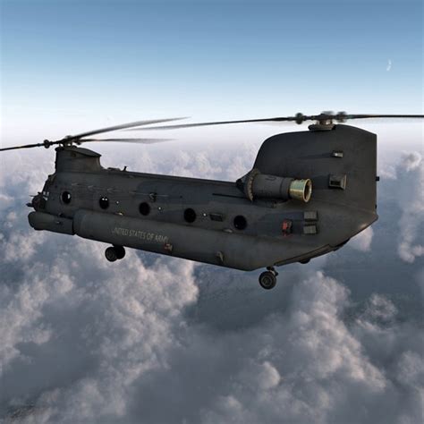 3d Mh 47 Chinook Model