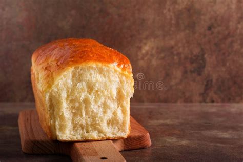 Homemade Soft, Fluffy White Bread Loaf Stock Image - Image of copyspace ...