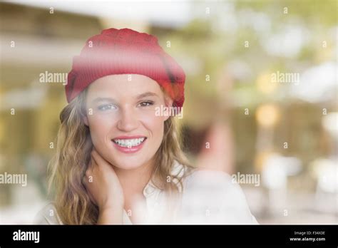 Portrait Of A Smiling Blonde Woman Stock Photo Alamy