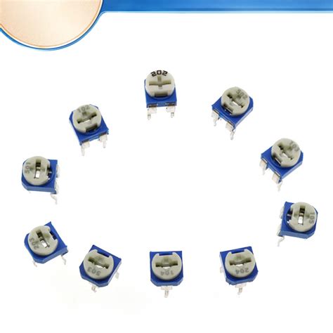 100 Pieces Potentiometer Kit RM065 Variable Resistor Resistors Set 500R