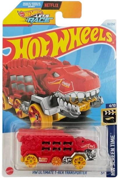 Hot Wheels T Rex Transporter Red Hw Screen Time Car