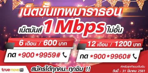 True Move H เนตขนเทพมาราธอน 1 Mbps ไมอน TECHHUHU