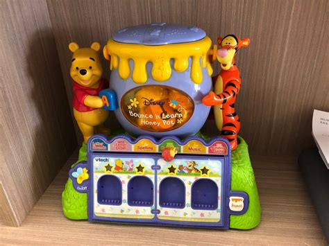 DISNEY VTECH WINNIE THE POOH AND TIGGER BOUNCE N LEARN HONEY POT LEARN