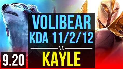 VOLIBEAR Vs KAYLE TOP Rank 11 Volibear 3 Early Solo Kills KDA 11