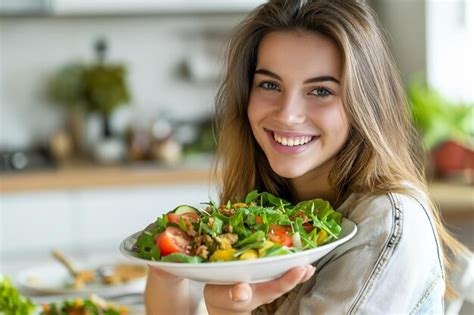 Premium Photo Joyful Healthy Eating