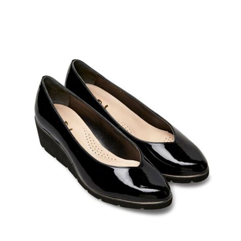 Van Dal Ariah Black Patent Wedge Shoe County Shoes Dorchester