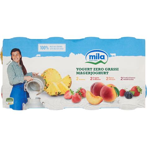 Yogurt Magro Pesca Frutti Di Bosco Ananas Fragola Mila X G Coop