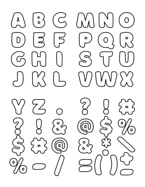 Free Printable Bubble Letters Bubble Alphabet A Z In 2024 Bubble