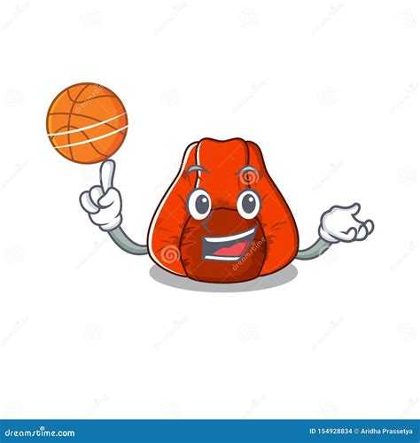 With Basketball Bean Bag Chair in Cartoon Shape Stock Vector ...