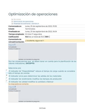 Optimizaci N De Operaciones Puntos Extra Autocalificable