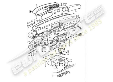 Porsche 944 1987 Dash Panel Trim Parts Diagram 809 000