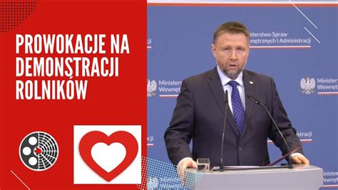 Konferencja Prasowa W Mswia Ws Prowokacji Na Demonstracji Rolnik W