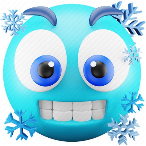 Face Emoji Expression Emoticon Winter Cold Snow 3d Illustration