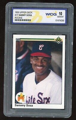 Sammy Sosa Upper Deck Star Rookie World Class Grading White