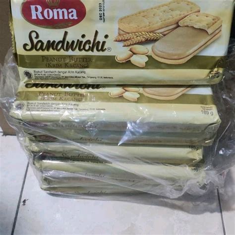 Promo Roma Sandwichi Peanut Butter Krim Kacang Biskuit Sandwich Dengan