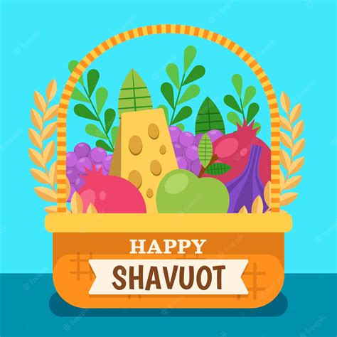 Premium Vector | Flat design shavuot illustration