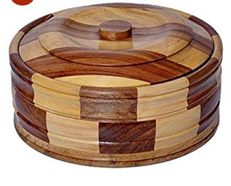 Round Polished Wooden Chapati Box For Restaurants At Rs In Mumbai