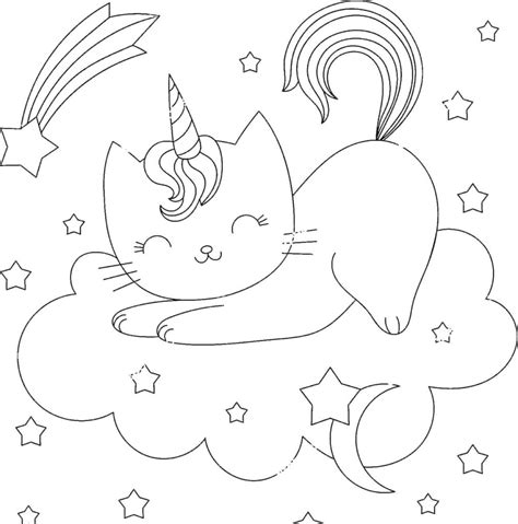 Unicorn Cat Coloring Pages Coloring Home Unicorn Coloring Pages The