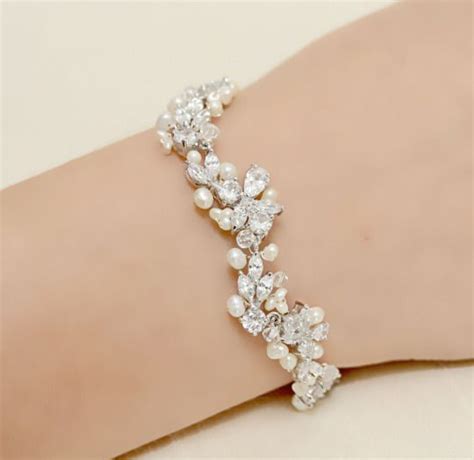 Delicate Wedding Jewelry Rhinestone Freshwater