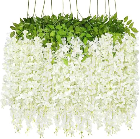 Wisteria Hanging Flowers 12 Pack Fake Flower Garland