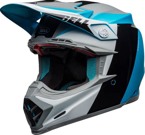 Bell Moto 9 Flex Division Casco De Motocross Azul Plata M Stock Motero