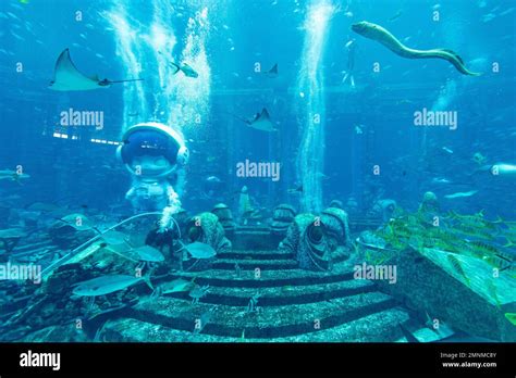 Atlantis Hotel Aquarium Stock Photo Alamy