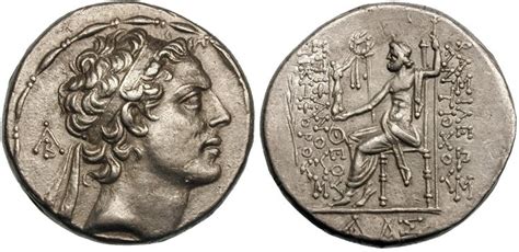 Antiochus Iv Epiphanes 175 164 Bce Ar Tetradrachm Akko Ptolemais Ca 168 164 Bce Mørkholm