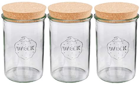 Buy Mikken Set Of Preserving Jars With Cork Lid Storage Jar