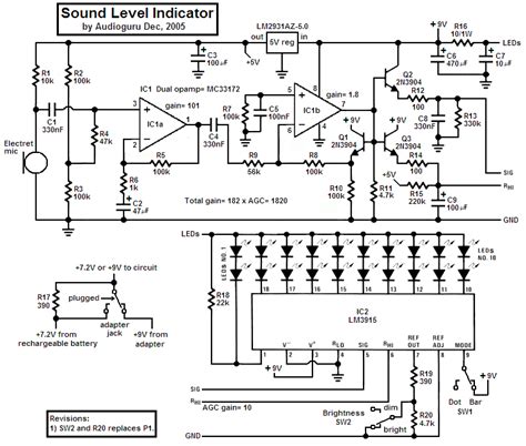 Audio Spectrum Analyzer Circuit Diagram