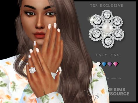 The Sims Resource Katy Engagement Ring V In Daisy Choker