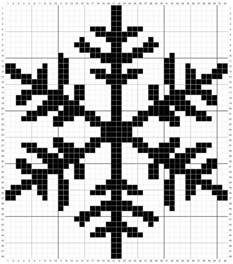 Medium Snowflake Cross Stitch Pattern Snowflake Cross Stitch Pattern