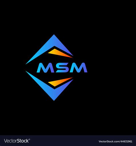 Msm Abstract Technology Logo Design On Black Vector Image
