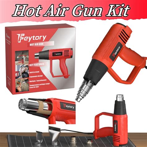 Portable Heat Gun Cordless Electric Heat Gun With 4 Nozzle Kit 212°f To 1112°f Ebay