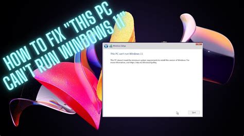 How To Fix This Pc Can T Run Windows 11 Windows 11 Installation Error On Vm Workstation