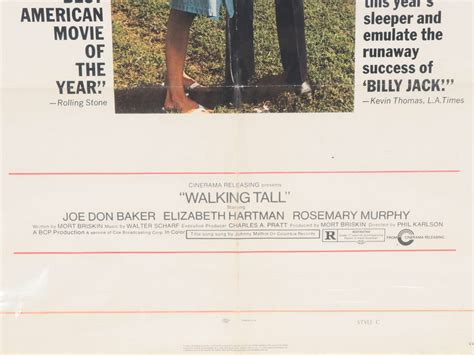 Walking Tall Movie Poster 1973 Ebth