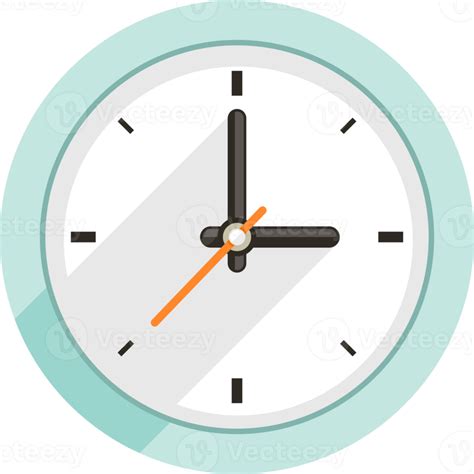 Clock Flat Color Png