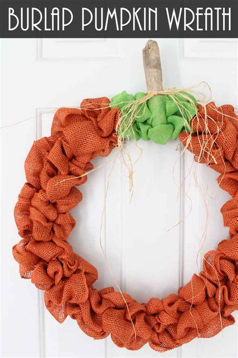 Gorgeous Simple Diy Burlap Pumpkin Wreath Angie Holden The Country