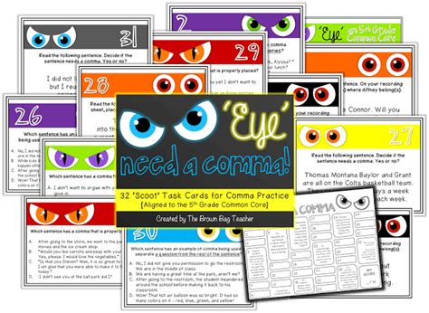 5th Grade Comma Practice Eye Need A Comma Worksheets Library