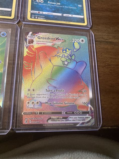 Pokemon Cards Rainbow Greedent Vmax Secret Rare Values Mavin