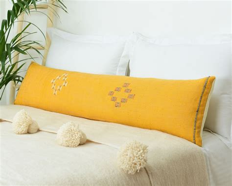 Extra Long Lumbar Pillow Moroccan Lumbar Cover Berber Pillow Silk