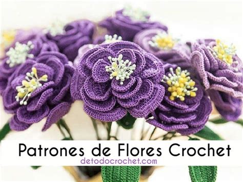 Patrones de flores tejidas a crochet 🍁🍁🍁